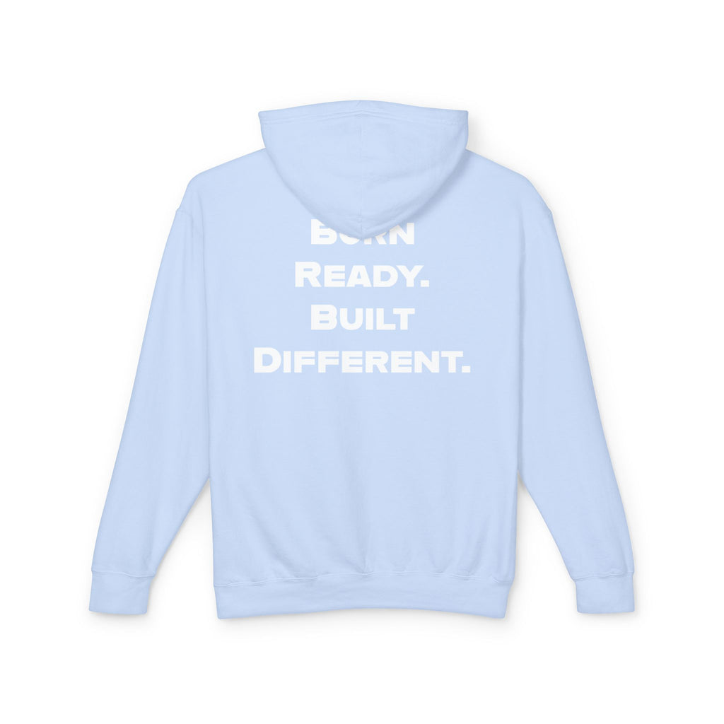 Able Nature Gorilla Hoodie — "Born Ready. Built Different." Motivational Pullover (White)