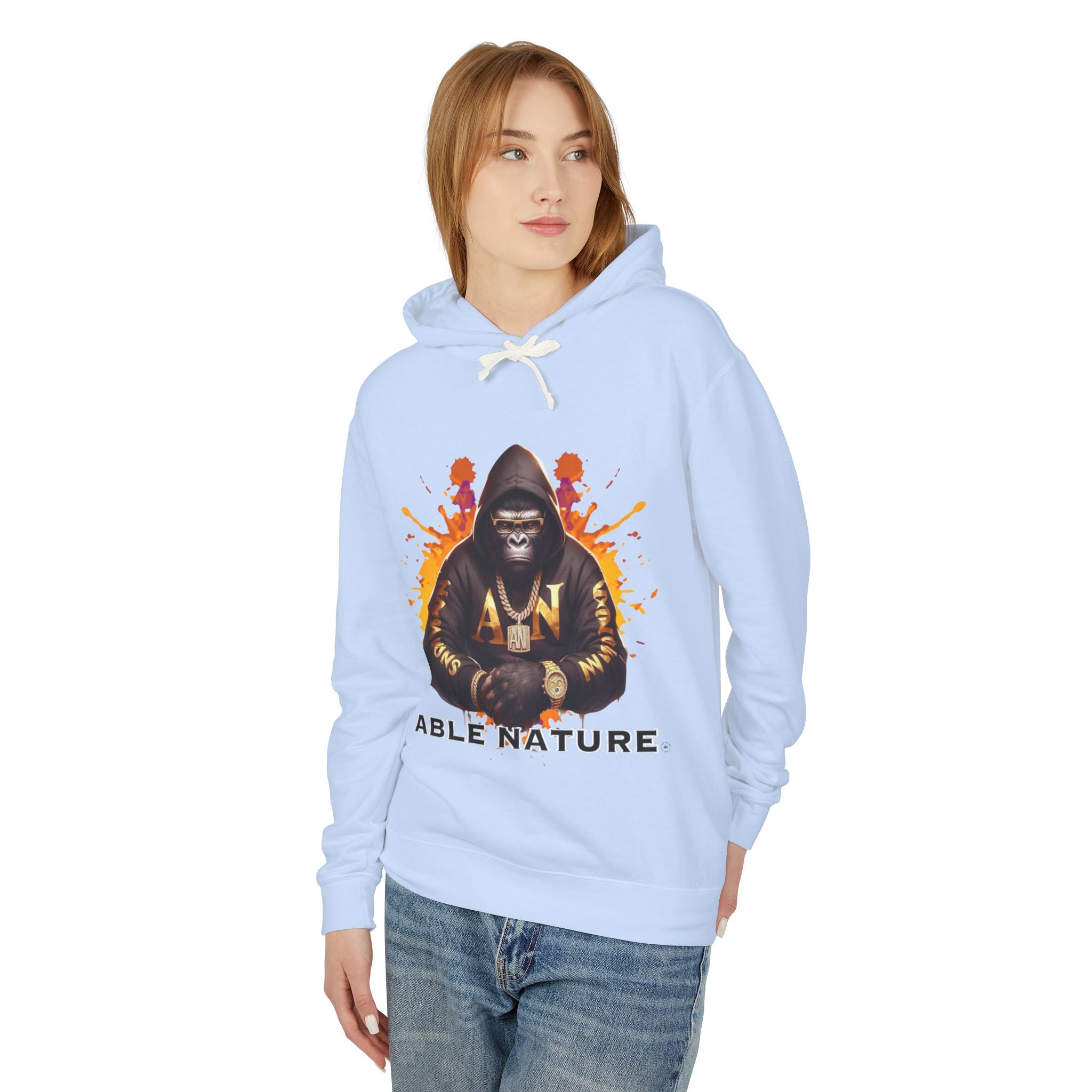 Able Nature Gorilla Hoodie — "Born Ready. Built Different." Motivational Pullover