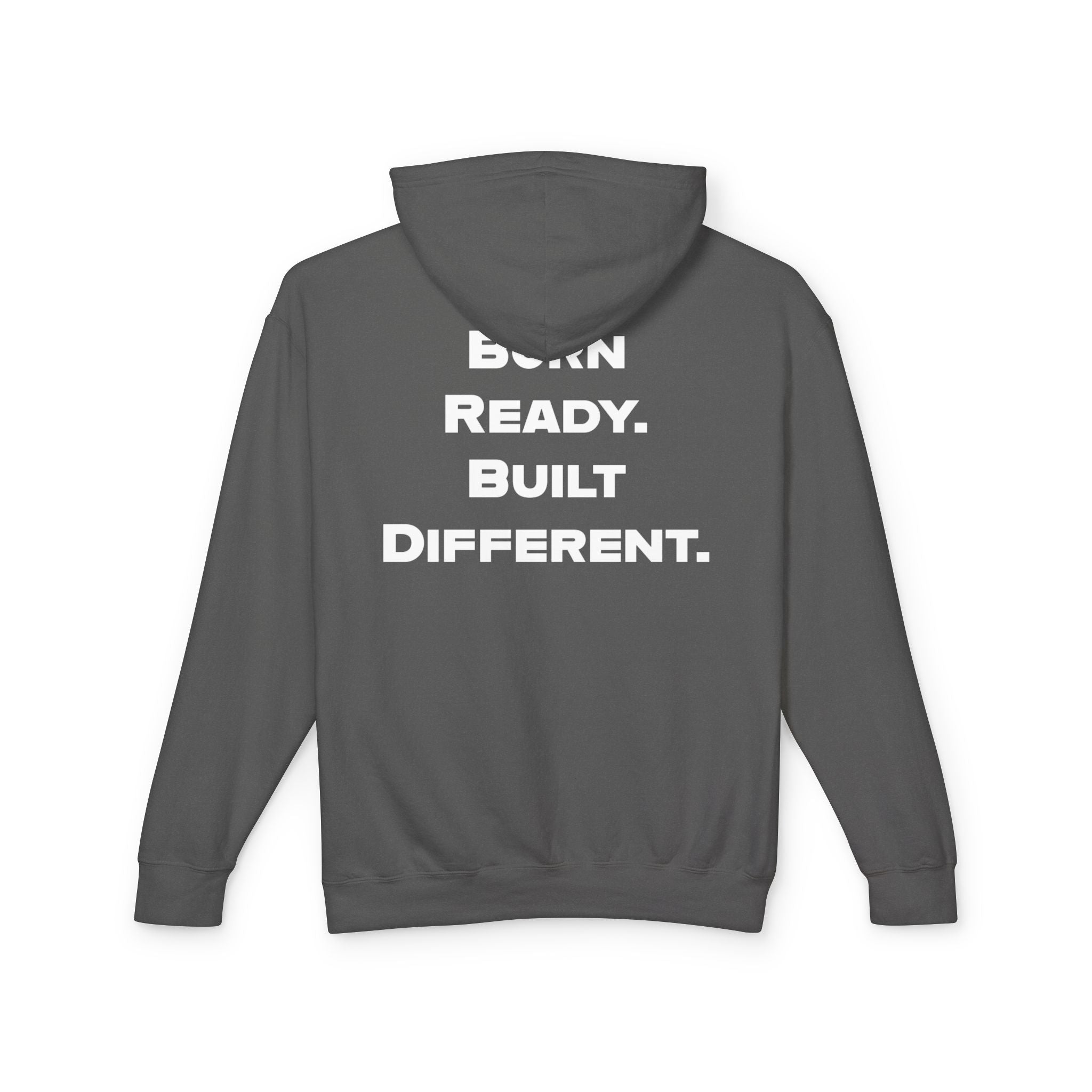 Able Nature Gorilla Hoodie — "Born Ready. Built Different." Motivational Pullover (White)