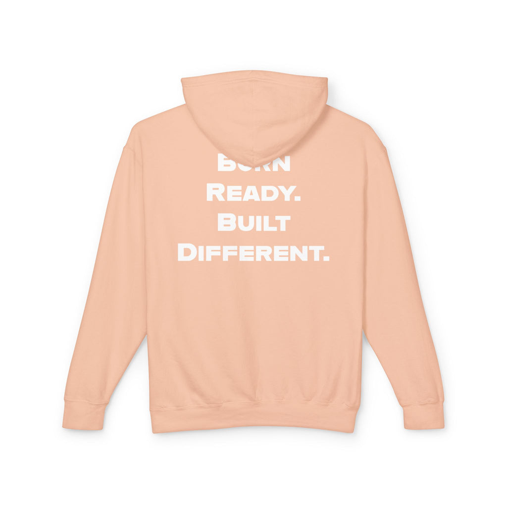 Able Nature Gorilla Hoodie — "Born Ready. Built Different." Motivational Pullover (White)