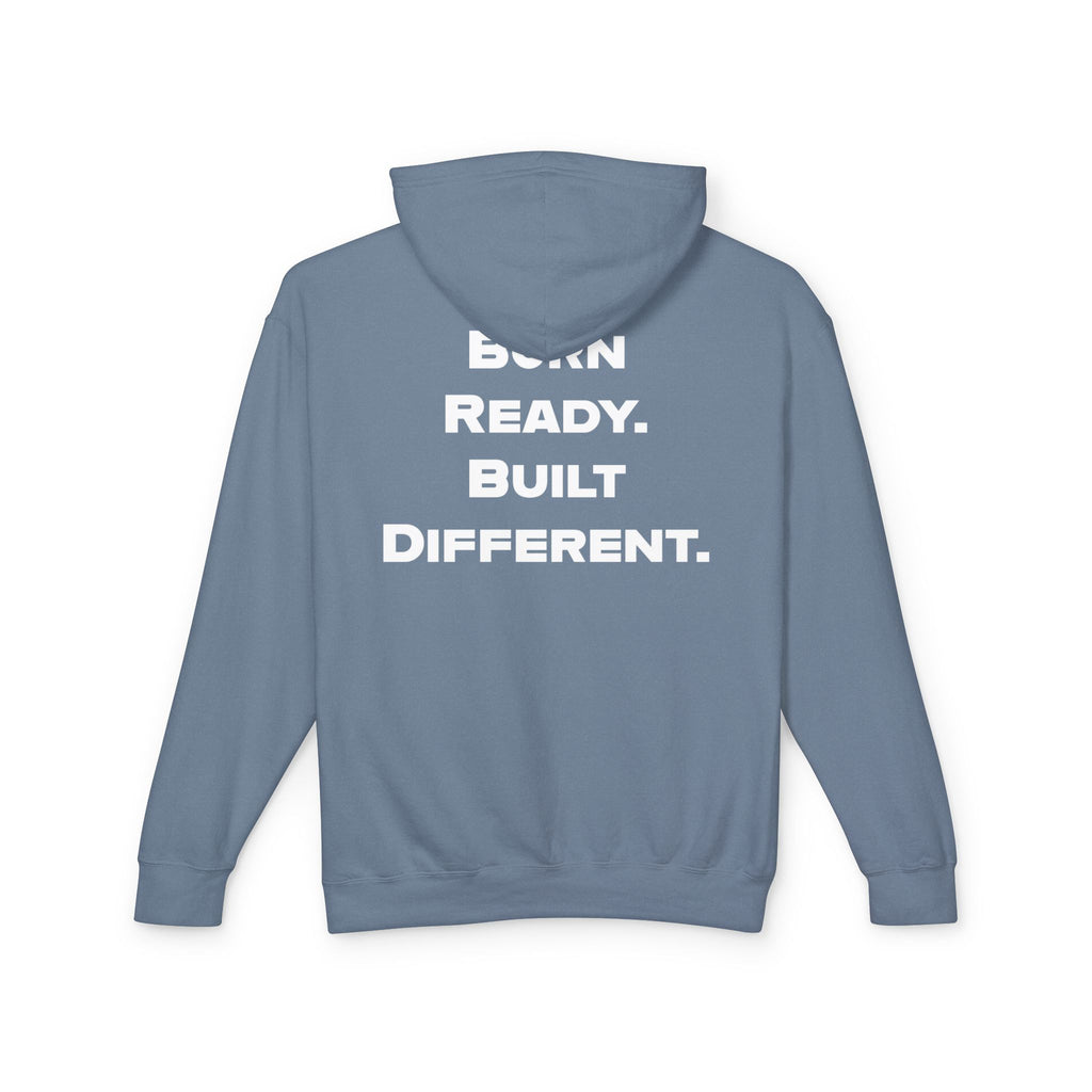 Able Nature Gorilla Hoodie — "Born Ready. Built Different." Motivational Pullover (White)