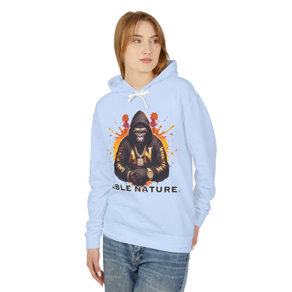 Able Nature Gorilla Hoodie — "Born Ready. Built Different." Motivational Pullover (White)