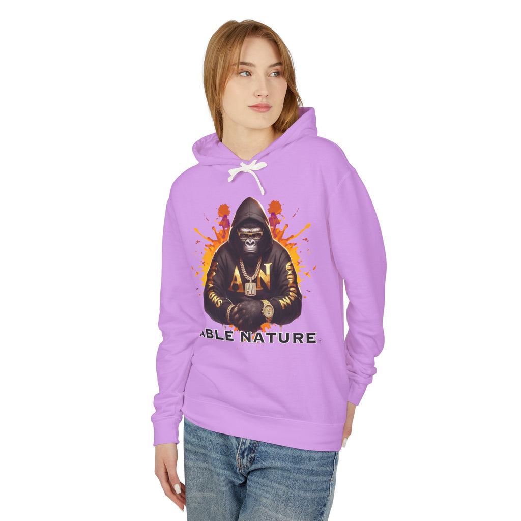 Able Nature Gorilla Hoodie — "Born Ready. Built Different." Motivational Pullover (White)