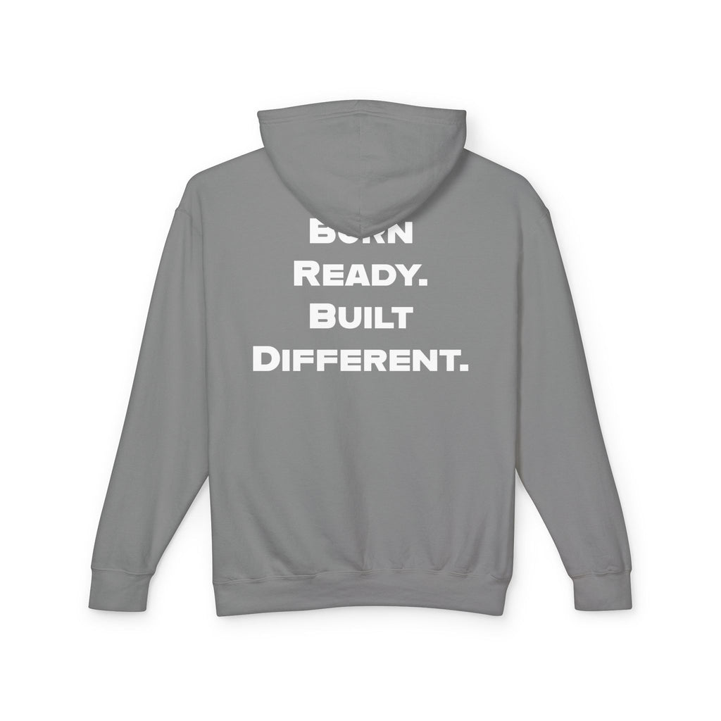 Able Nature Gorilla Hoodie — "Born Ready. Built Different." Motivational Pullover (White)