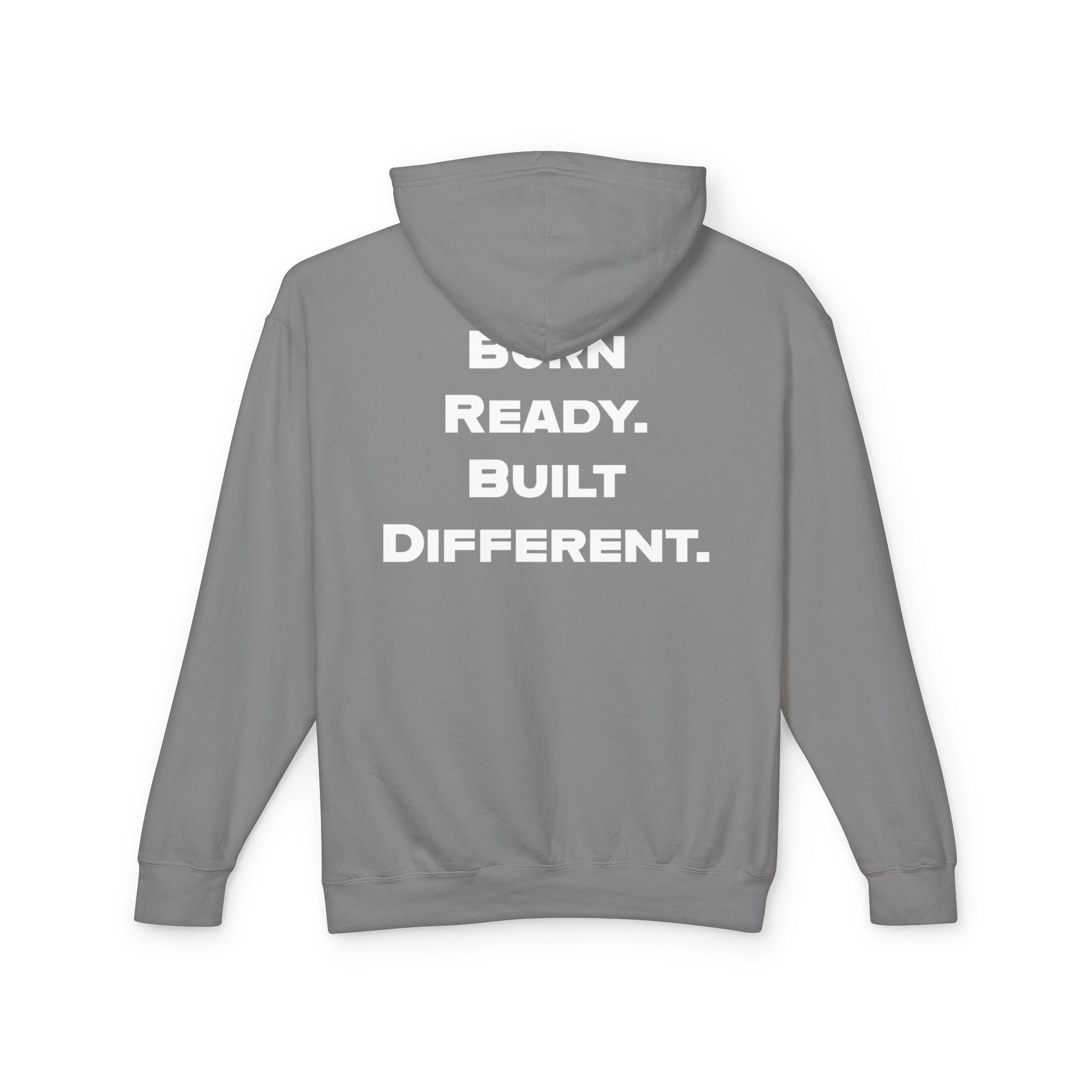 Able Nature Gorilla Hoodie — "Born Ready. Built Different." Motivational Pullover (White)