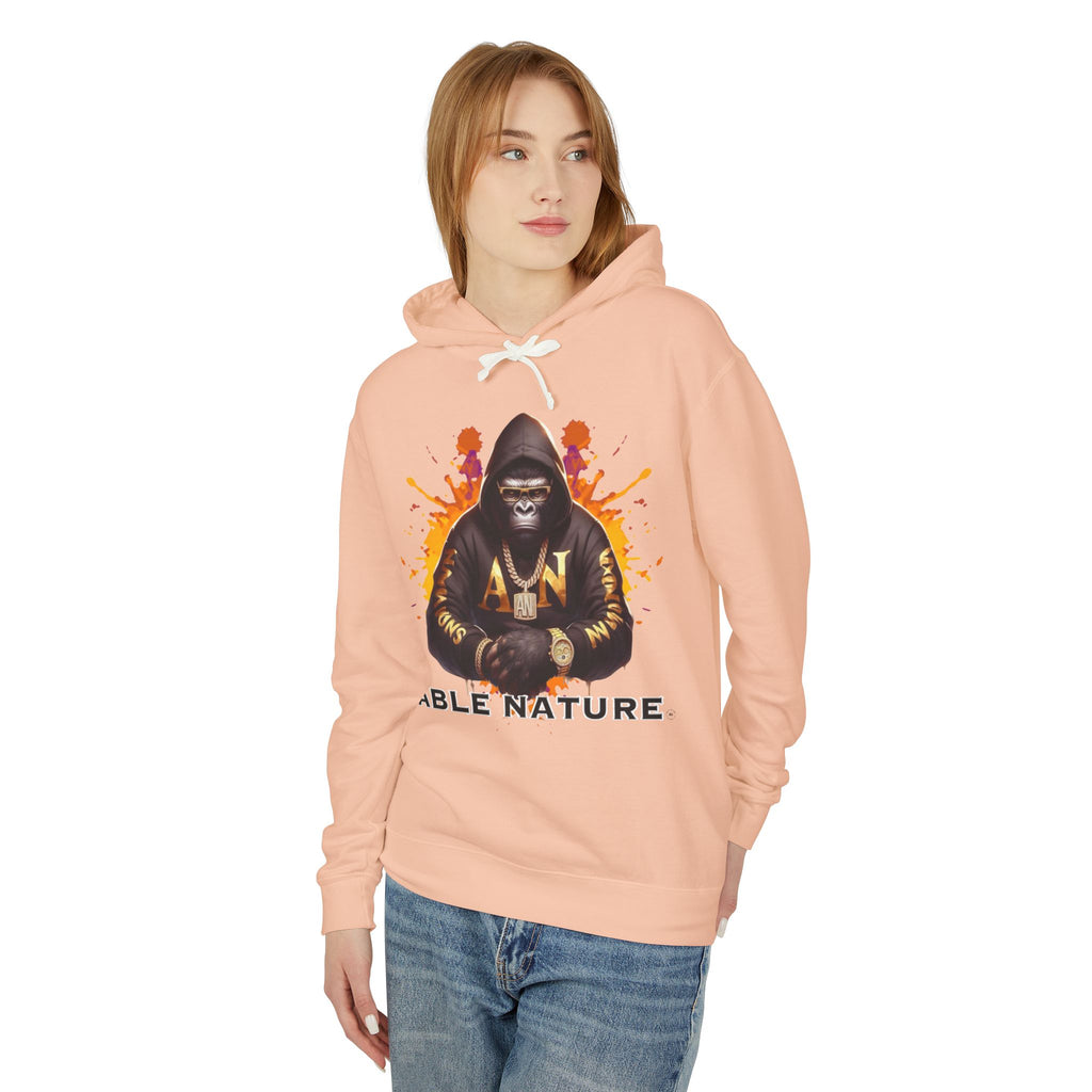 Able Nature Gorilla Hoodie — "Born Ready. Built Different." Motivational Pullover (White)