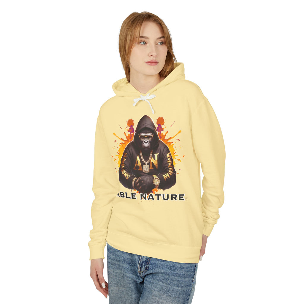 Able Nature Gorilla Hoodie — "Born Ready. Built Different." Motivational Pullover (White)
