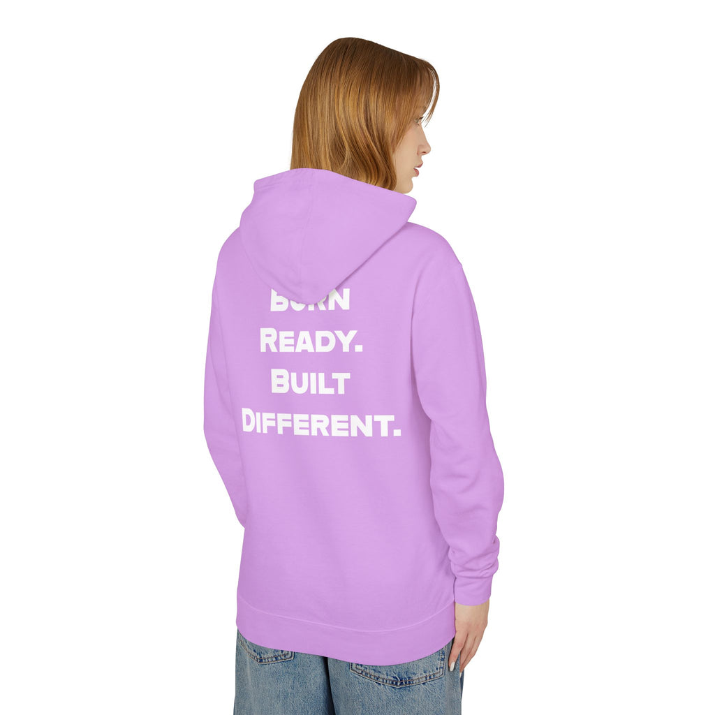 Able Nature Gorilla Hoodie — "Born Ready. Built Different." Motivational Pullover (White)