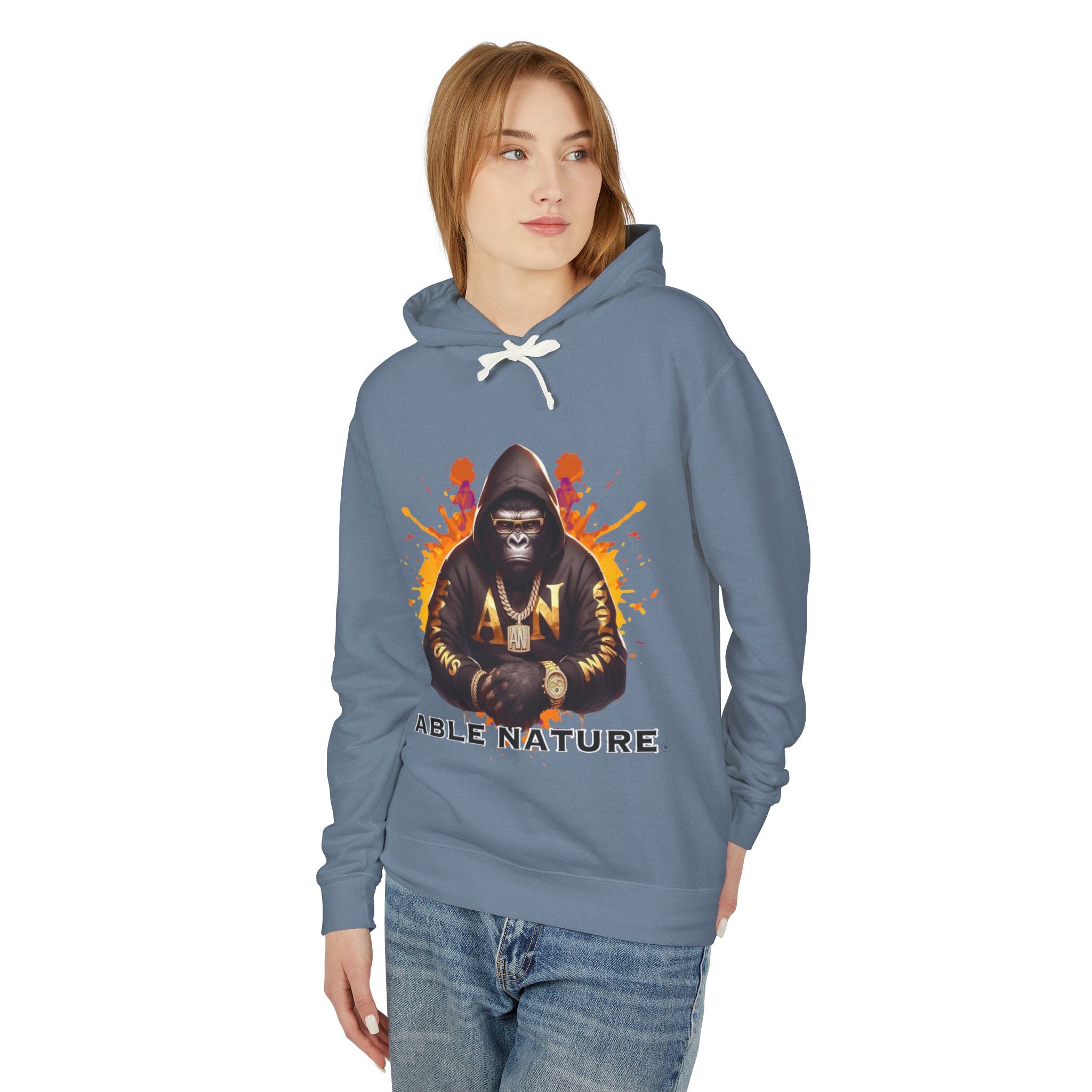 Able Nature Gorilla Hoodie — "Born Ready. Built Different." Motivational Pullover